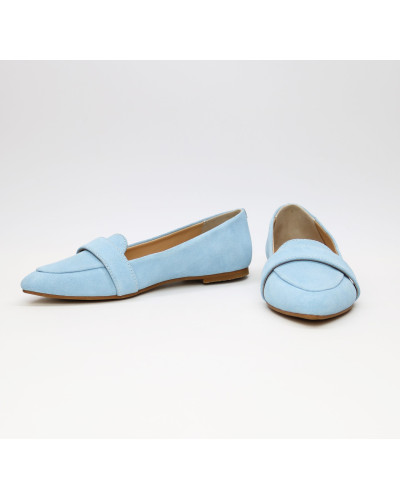 Замшевые балетки в шоколадном цвете с острым носком (Арт.17-7П)