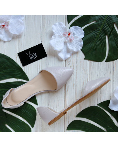 Балетки з натуральної шкіри з гострим носом Арт. 17-1