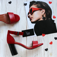 Босоніжки червоного кольору Арт. 853-3/45