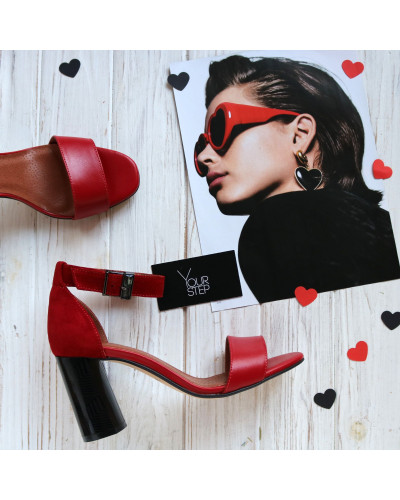 Босоніжки червоного кольору Арт. 853-3/45