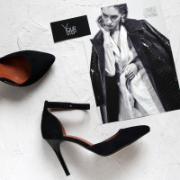 Босоніжки з синього велюру Арт. 35-7/35