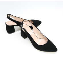 Чорні замшеві слінгбеки Арт 657-3/47ок