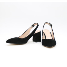 Чорні замшеві слінгбеки Арт 657-3/47ок