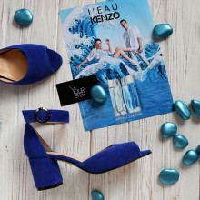 Замшеві босоніжки на підборах Арт. 605-5/45Ок