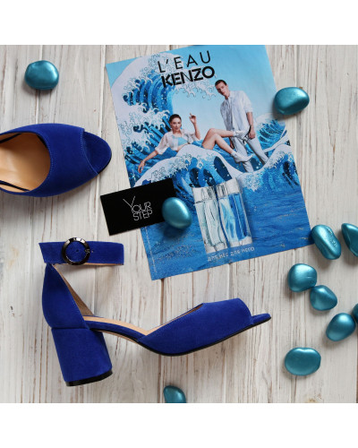 Замшеві босоніжки на підборах Арт. 605-5/45Ок