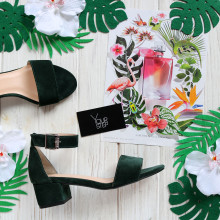 Босоніжки з замші на підборах Арт.: 615-3/415-32Ок