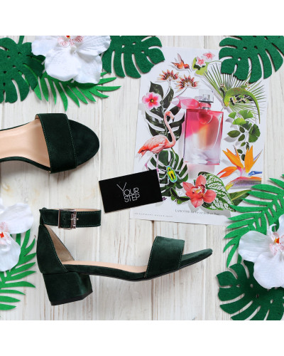 Босоніжки з замші на підборах Арт.: 615-3/415-32Ок