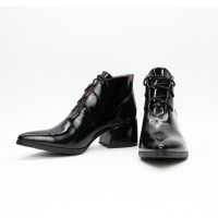 Ботильоны из черного наплака Арт. 657-10/w324Ок