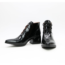 Ботильоны из черного наплака Арт. 657-10/w324Ок