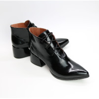 Ботильоны из черного наплака Арт. 657-10/w324Ок