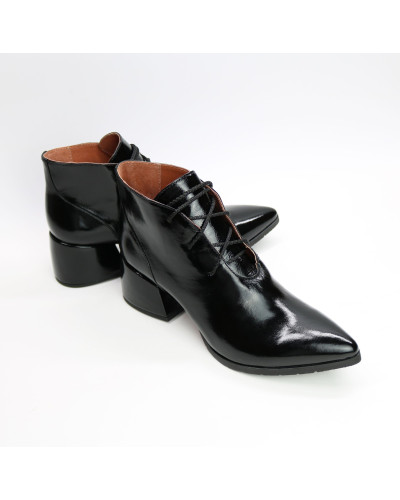 Ботильоны из черного наплака Арт. 657-10/w324Ок