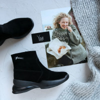 Ботинки из черной замши Арт. 218-2/21973