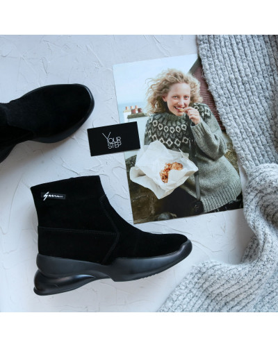 Ботинки из черной замши Арт. 218-2/21973