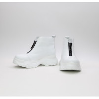 Ботинки из белой кожи с молнией спереди Арт. As-7/247