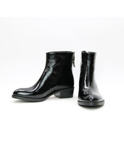 Ботинки из черного наплака Арт. 306-6(б/ф)