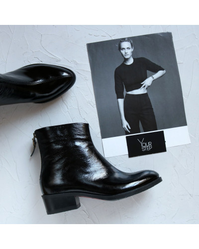 Ботинки из черного наплака Арт. 306-6(б/ф)