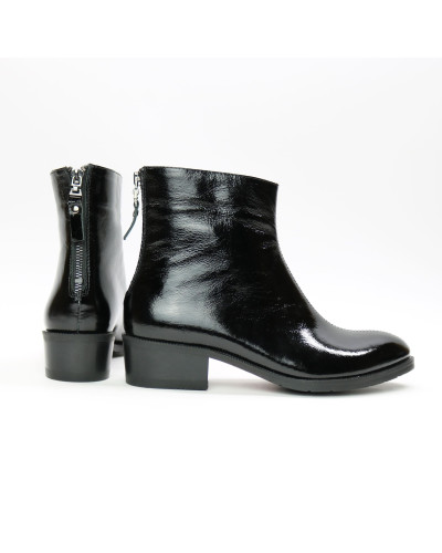 Ботинки из черного наплака Арт. 306-6(б/ф)