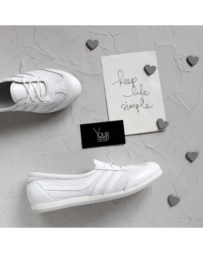 Кеди із білої шкіри Арт. 05-9(Am4)