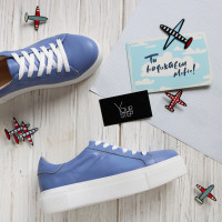 Кеди із блакитної шкіри Арт. 15-5/192