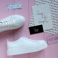 Шкіряні кеди білого кольору Арт.15-4/192