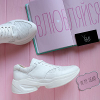 Кросівки із білої шкіри Арт. 15-2/176ДОП