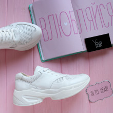 Кросівки із білої шкіри Арт. 15-2/176ДОП