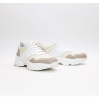 Бежеві шкіряні кросівки Арт. Kr-4/188