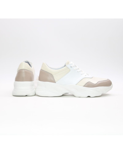 Бежеві шкіряні кросівки Арт. Kr-4/188