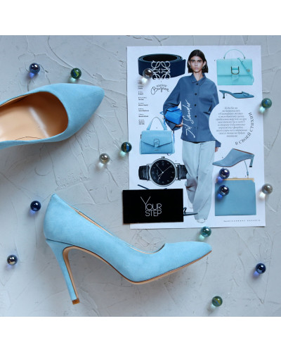 Туфлі-човники блакитного кольору Арт. 35-1/60Ок