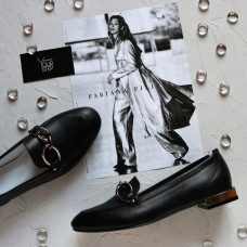 Чорні шкіряні лофери Арт. 156-1-018016