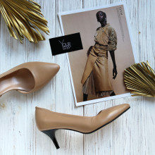 Туфлі-човники з карамельної шкіри Арт. 657-2/36