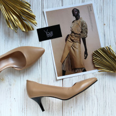 Туфлі-човники з карамельної шкіри Арт. 657-2/36