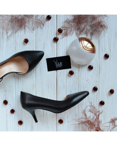 Шкіряні туфлі-човники кольору шоколад Арт. 657-2/36