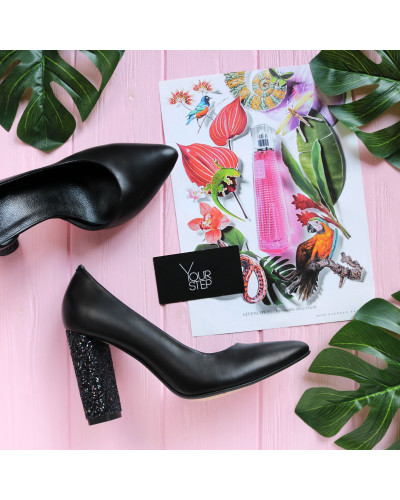 Туфлі-човники з чорної шкіри Арт. 35-5/24Ок