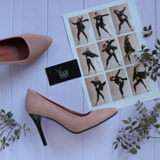 Туфлі-човники з велюру відтінку капучино Арт. 35-1