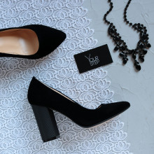 Туфлі-човники з чорної замші Арт. 35-1/42