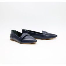 Шкіряні балетки з гострим носком в синьому відтінку — стиль і комфорт щодня (Арт. 17‑7П)