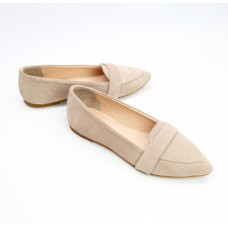 Замшеві балетки з гострим носком в персиковому відтінку — жіночність і легкість щодня (Арт. 17‑7П)