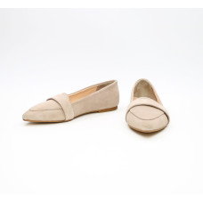 Замшеві балетки з гострим носком в персиковому відтінку — жіночність і легкість щодня (Арт. 17‑7П)