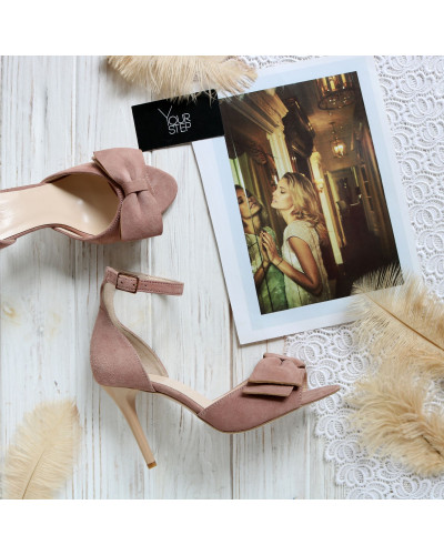 Босоніжки кольору капучино з бантом Арт. 95-11(2)-Бант