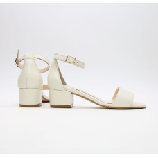 Босоніжки з бежевої шкіри на підборах Арт.: 615-3/415-32Ок