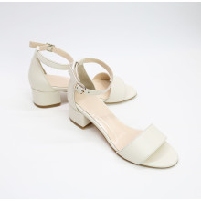 Босоніжки з бежевої шкіри на підборах Арт.: 615-3/415-32Ок