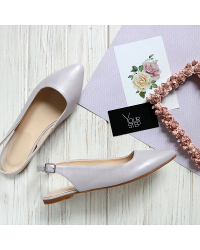 Слингбеки из лиловой кожи с блестками (арт. 17-5)