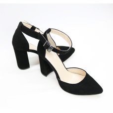 Босоніжки з натуральної замші чорного кольору Арт. 35-7/44Ок