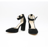 Босоніжки з натуральної замші чорного кольору Арт. 35-7/44Ок