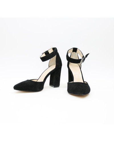 Босоніжки з натуральної замші чорного кольору Арт. 35-7/44Ок