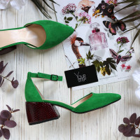 Босоніжки яскраво-зеленого кольору Арт. 657-4/w324Ок