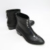 Ботинки из черной кожи с фурнитурой Арт. 306-6