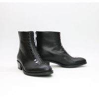 Ботинки из черной кожи с фурнитурой Арт. 306-6