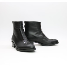 Ботинки из черной кожи с фурнитурой Арт. 306-6
